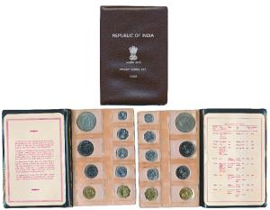 1969, Proof Set, Gandhiji Birth Centennial, set of 9, 1 Paisa to Rupees 10, Bombay Mint. I