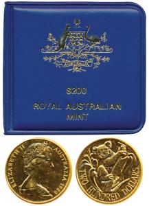 Australia, Gold $200, 10g, Koala series, 1980, (KM 71). Brilliant Uncirculated, in origina