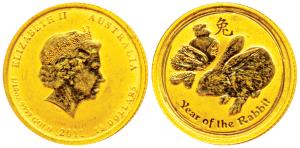 Australia, Elizabeth II, Gold 15 Dollars, 1/10 ounce,3.11gm, .999 purity, Lunar Series, re
