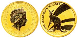 Australia, Elizabeth II, Gold 50 Dollars, ½ ounce, 15.5gm, .999 purity, The Australian Nug