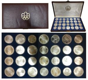 Canada, Elizabeth II, 1976 Montreal Olympics, Silver 5 Dollars, 24.3g, (14) and Silver 10 