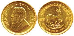 South Africa, Gold Krugerrand, 3.4g, 1981. Uncirculated.
