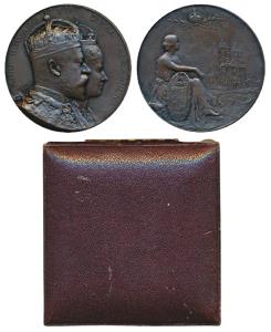 Edward VII Coronation Medal, Copper, 111.63g, conjoined bust of Edward VII and Queen Alexa