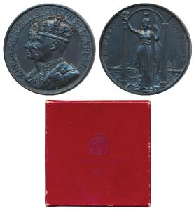 George VI and Queen Elizabeth, Copper Coronation Medal, 46.6g, conjoined busts of the mona
