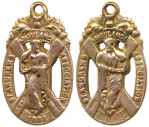 St. Andrew’s Ambulance Association, Gold Medal, 4.8g, 1882-2018, 9 carat, hallmarked, stam