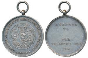 Victoria Jubilee, Technical Institute, Bombay (Gymkhana), Silver Medal, 14.94g, obv. coat 