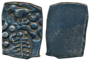 Archaic Punch Marked Coinage, attributed to Ashmaka Janapada, Godavari valley (c. 500-350 