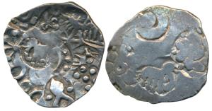 Archaic Punch Marked Coinage, attributed to Chedi Janapada, Silver Karshapana, 3.15g, obv.