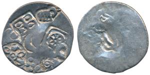 Archaic Punch Marked Coinage, attributed to Magadha Janapada, Silver Karshapana, 3.35g, Si