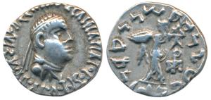 Indo-Greeks, Apollodotus II (c. 110-80 BC), Silver Drachm, 2.36g, obv. diademed and draped