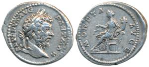 Roman Empire, Septimius Severus (193-211 AD), Silver Denarius, 3.18g, Rome, obv. SEVERVS P