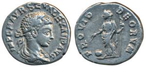Roman Empire, Severus Alexander (222-235 AD), Silver Denarius, 3.23g, Antioch Mint, obv. L