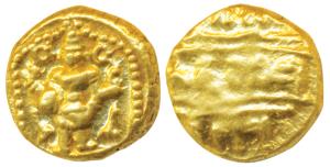 Vijayanagar Empire, Venkitapati Raya III (1630-1641 AD), Gold Pagoda, 3.4g, obv. Tirupati 