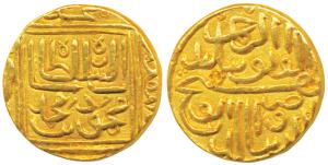 Nasir al-din Mahmud Shah I (AH 862-917, 1458-1511 AD), Gold Heavy Tanka, 11.88g, Shahr Muk