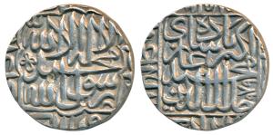 Akbar (AH 963-1014, 1556-1605 AD), Silver Rupee, 11.42g, Dar-ul-Khilafat Agra Mint, AH 979