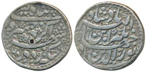 Jahangir, Silver Heavy Rupee, 14.04g, 25% over weight hence known as ’Sawai’ Rupee, Agra M