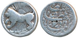 Jahangir, Silver Zodiac Rupee, 11.04g, Ahmedabad Mint, Leo sign, AH 1027/13, obv. a lion e