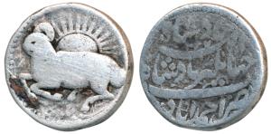 Jahangir, Silver Zodiac Rupee, 10.91g, Ahmedabad Mint, Aeris sign, AH 1027/13, obv. a Ram 