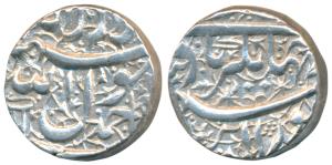 Jahangir, Silver Rupee, 11.39g, Ahmednagar Mint, Kalima type (KM 141.1). Extremely Fine.