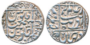 Aurangzeb, Silver Rupee, 11.54g, Junagarh / Junagadh Mint, AH 1093, legend within square a
