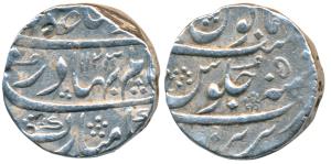 Shah Alam Bahadur, Silver Rupee, 11.39g, Parenda Mint, AH 1123/5 (KM 348.31). Very Fine+.