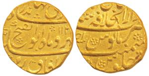 Jahandar Shah, Gold Mohur, 10.91g, Dar-ul-Khilafat Shahjahanabad Mint, Abu al Fath type, A