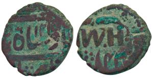 Akbarabad (Agra) Mint, Copper Paisa,7.56 g, in the name of [J] WH (John William Hessing) a