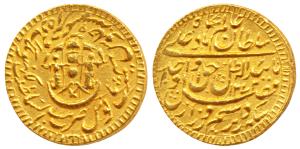 Wajid Ali Shah, Gold Asharfi, 10.73g, Bait-us-Sultanat Lakhnau Mulk Awadh Akhtarnagar Mint