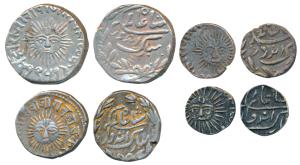 Shivaji Rao Holkar (VS 1943-1960, 1886-1903 AD), set of 4, Silver Rupee, ½, ¼ and 1/8, Ind