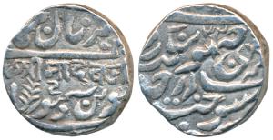 Jaswant Singh (1873-1895 AD), Silver Rupee, 11.34g, Sojat Mint, with the name of Queen Vic