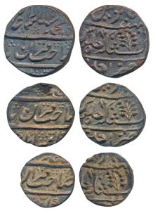 Anonymous Issue, set of 3, Silver Rupee, ½ & ¼ (3), in the name of Muhammad Shah, AH 115X,