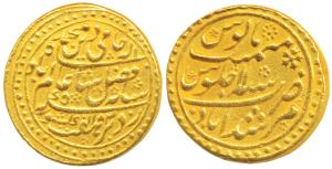 Murshidabad Mint, Gold Mohur, 12.19g, in the name of Shah Alam II, AH 1184/11, issue of 17