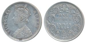 Victoria Queen, Silver Rupee, 1862, Bombay Mint, C / I / 1 / 2, (Prid 104). Very Fine+, Ra