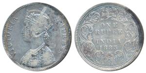 Victoria Empress, Silver Rupee, 1883, Bombay Mint, Mule, A1 / I / B raised, Unlisted in Pr