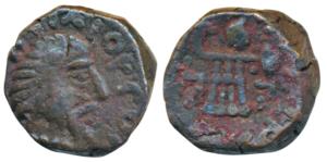 Indo-Parthian, Gondophares (1st century AD), Copper Drachm, 2.65g, obv. bust of the ruler 
