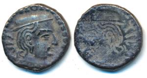 Western Kshatrapas, Kardamaka Family, Vijayasena, son of Damsena, as Mahakshatrapa SE 165,