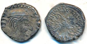 Western Kshatrapas, Kardamaka Family, Vijayasena, son of Damsena, as Mahakshatrapa SE 168,
