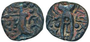 Karkotakas of Kashmir, Pratapaditya II (5th century AD), Debased Gold Dinar, 6.15g, obv. s