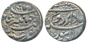Jahangir, Silver Rupee, 11.27g, Lahore Mint, Abre Ruye couplet, AH (10)28/13, complete min