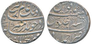 Aurangzeb (AH 1068-1118, 1658-1707 AD), Silver Rupee, 11.53g, Ahmedabad Mint, AH 1079/12, 