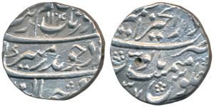 Aurangzeb, Silver Rupee, 11.46g, Dar-ul-Khair Ajmer Mint, AH 1104/37, near complete mint n