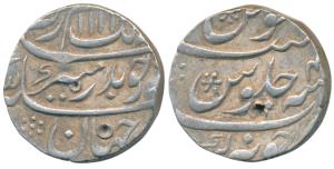 Aurangzeb, Silver Rupee, 11.60g, Junagadh / Junagarh Mint, AH 1111/4X (KM 300.43). Very Fi