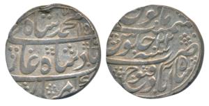 Muhammad Shah, Silver Rupee, Shahbad Qanauj Mint, AH 1152/22, complete mint name at bottom