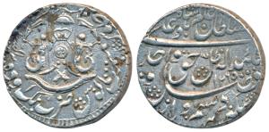 Wajid Ali Shah, Silver Rupee, 11.1g, Mulk Awadh Bait us-Sultanat Lakhnau Mint, AH 1265/2 (