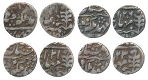 Jaipur Mint, Silver ¼ Rupee (4), RY 21, 23 and 26. Very Fine to Very Fine+. (4)