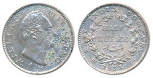 William IV, Silver ½ Rupee, 1835, Bombay Mint, No initials, 20 Berries. (Pr 69). Cleaned, 