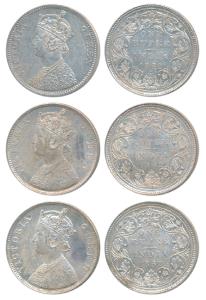 Victoria Queen, Silver Rupee, 1862, Bombay Mint, B / II / 2 / 0, (Prid 71); B / II / 0 / 3