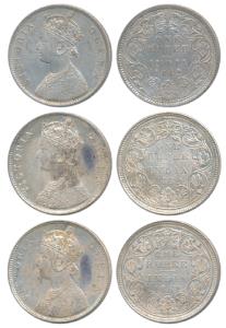 Victoria Queen, Silver Rupee, 1862, Calcutta Mint, B / III, (Prid 60); B / II / 2 / 0, (Pr
