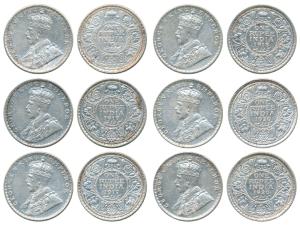 George V, Silver Rupee (6), 1916, 1917 (2), 1918, and 1920 (2), Bombay Mint. Very Fine+ to