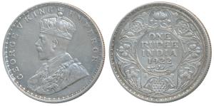 George V, Silver Rupee, 1922, Bombay Mint, (Prid 228). Very Fine+, Scarce.
